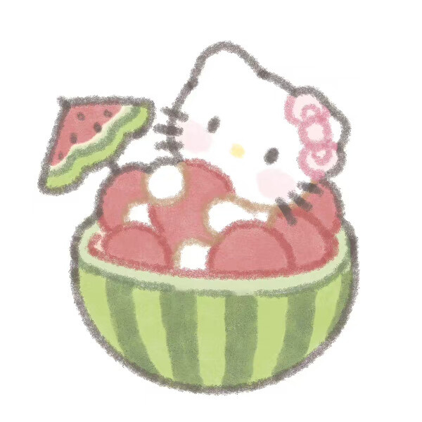 HelloKitty夏天吃西瓜头像
#可爱头像##闺蜜头像##三丽鸥#