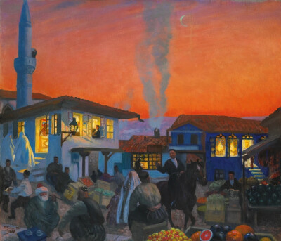 鲍里斯·库斯托季耶夫（Boris Mikhaylovich Kustodiev）是一位才华横溢的风俗画家、肖像画家、插画家和舞台布景艺术家，几乎在所有艺术领域都创作了杰作。他以人民生活为主题，传达了俄罗斯人们取之不尽的力量和美丽…