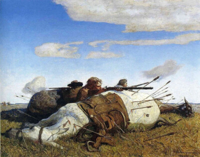 纽威·康瓦斯·怀斯（Newell Convers Wyeth，1882-1945)，美国画家、插画家。著名的画家安德鲁·怀斯（Andrew Wyeth）就是他的儿子。