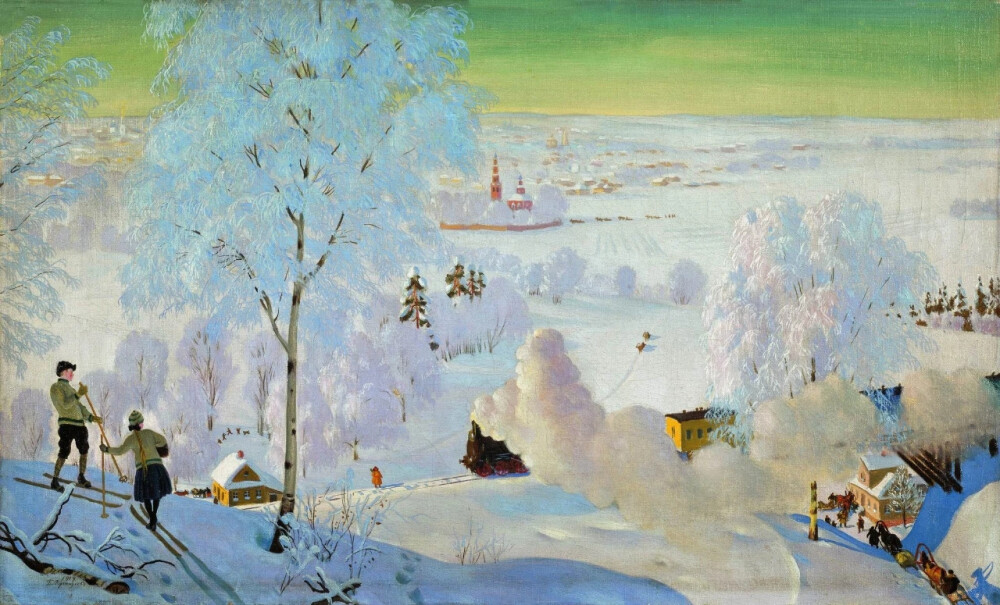 鲍里斯·库斯托季耶夫（Boris Mikhaylovich Kustodiev）是一位才华横溢的风俗画家、肖像画家、插画家和舞台布景艺术家，几乎在所有艺术领域都创作了杰作。他以人民生活为主题，传达了俄罗斯人们取之不尽的力量和美丽。