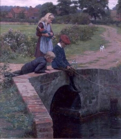 埃德蒙·布莱尔·莱顿（Edmund Blair Leighton，1852-1922 ），英国画家，擅长中世纪和摄政时代题材。他的很多作品成为蜚声世界的名画，尤其是他的精美绝伦的骑士题材的作品成为世所公认的著名精品。
