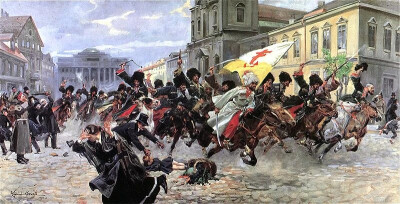 沃杰弛·科萨克（Wojciech Kossak）是巴黎出生的著名画家、作家，柯萨克家族成员。善于不同风格的历史画，描绘波兰武装斗争和著名的波兰战役。他是画家尤利马修斯基柯萨克的儿子，和画家Jerzy Kossak的父亲。
