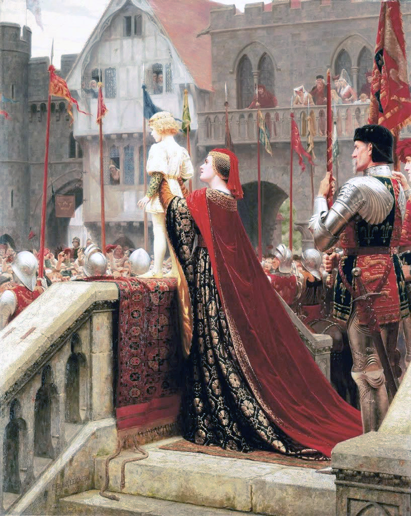 埃德蒙·布莱尔·莱顿（Edmund Blair Leighton，1852-1922 ），英国画家，擅长中世纪和摄政时代题材。他的很多作品成为蜚声世界的名画，尤其是他的精美绝伦的骑士题材的作品成为世所公认的著名精品。
