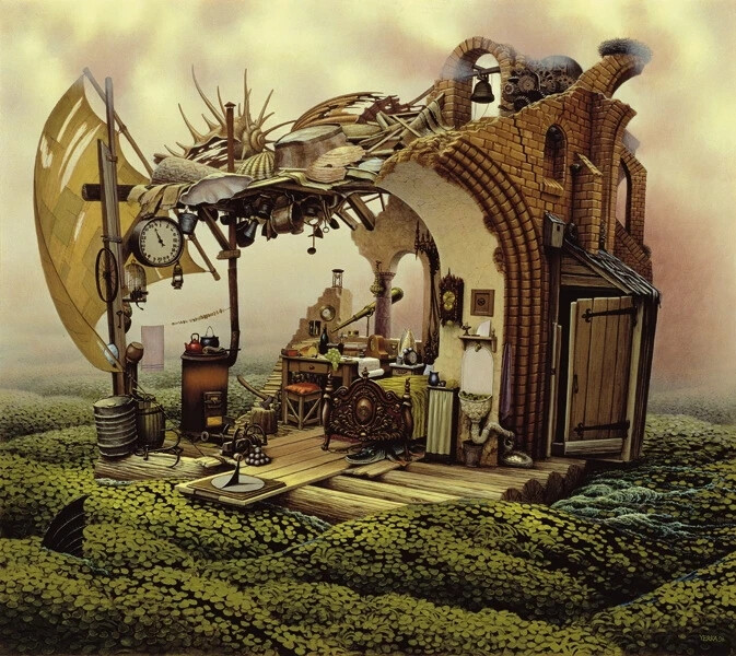 吉斯凯·尤科（Jacek Yerka），是一位波兰超现实主义画家。他于1950年代初出生于波兰北部的一个小城市，父母均是艺术家，作品大多是超现实风格的田园绘画，深受耶罗尼米斯·博斯、扬·范·艾克等人的影响，以富有表现力的作品著称，通常包括奇怪的怪物，梦幻的风景和非凡的建筑。他的作品得到了各种科幻爱好者的认可，科幻作家甚至把他的作品用于令人费解的拼图游戏。他多次获得国际奖项，在华沙、杜塞尔多夫 、洛杉矶和伦敦举办过画展，如今他的工作、生活和家庭都位于祖国波兰的乡村。