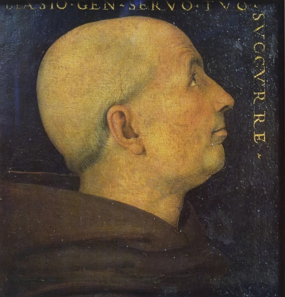 《唐比亚鸠米兰西修士肖像》
（Portrait de don Biagio Milanesi ）
1500年，木板油画，佛罗伦萨学院美术馆
