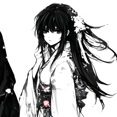 情侣头像黑白动漫侧脸 - 高清图片,堆糖,美图壁纸兴趣社区