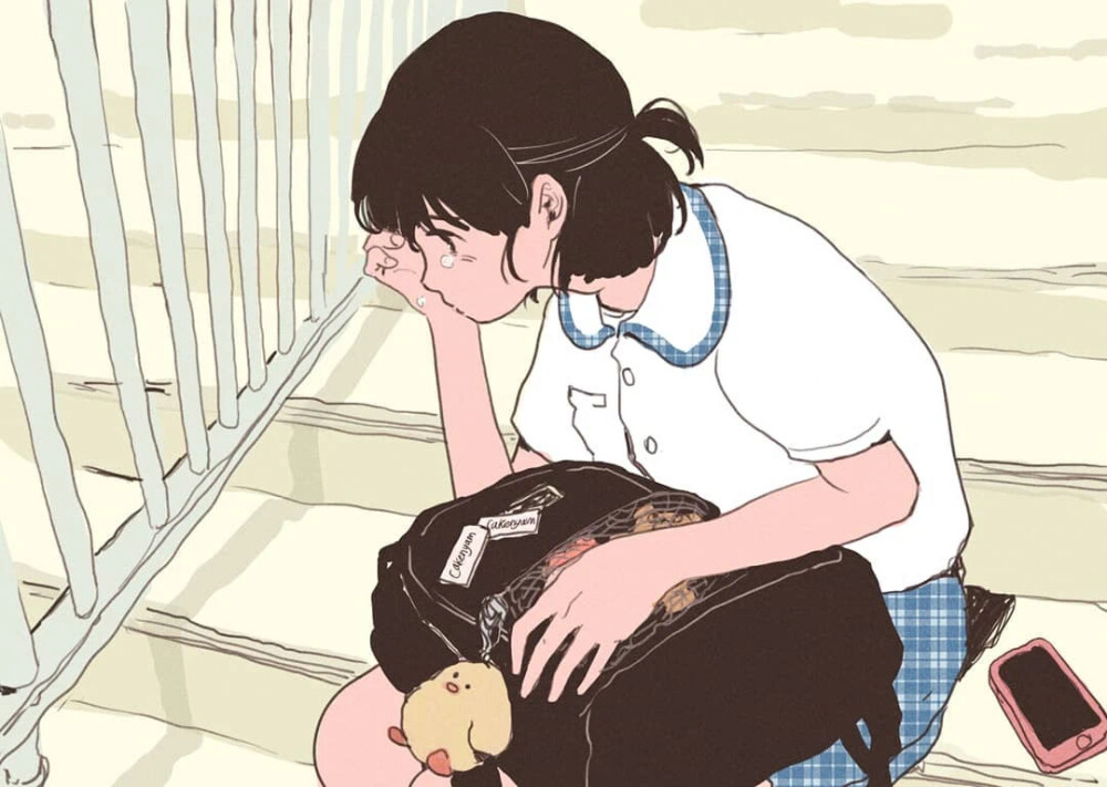 女生插画头像小众