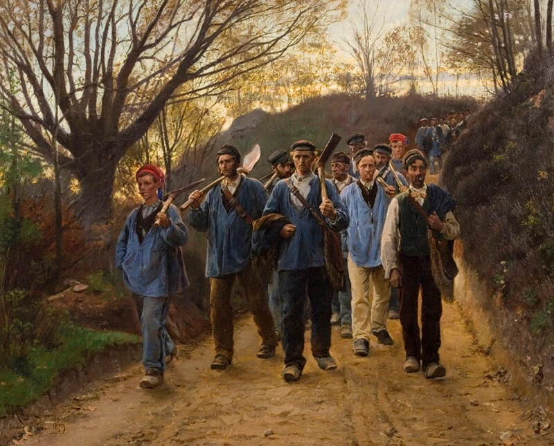 佩德·塞弗林·克罗耶（Peder Severin Krøyer，1851年-1909年）是丹麦艺术家中杰出的一位。克罗耶的视力使他在生命的最后十年逐渐失败，直到他完全失明。尽管有健康障碍，他还是个乐观主义者，几乎画到最后。实际上，他在半盲时画了他的一些最后的杰作，开玩笑说他的一只工作眼睛的视力随着另一只眼睛的消失而变得更好。
