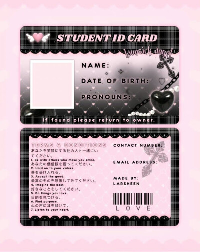 可爱素材｜学生证ID card