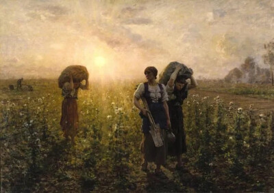 法国艺术家 朱理 布雷顿（Jules Breton）绘画作品欣赏。