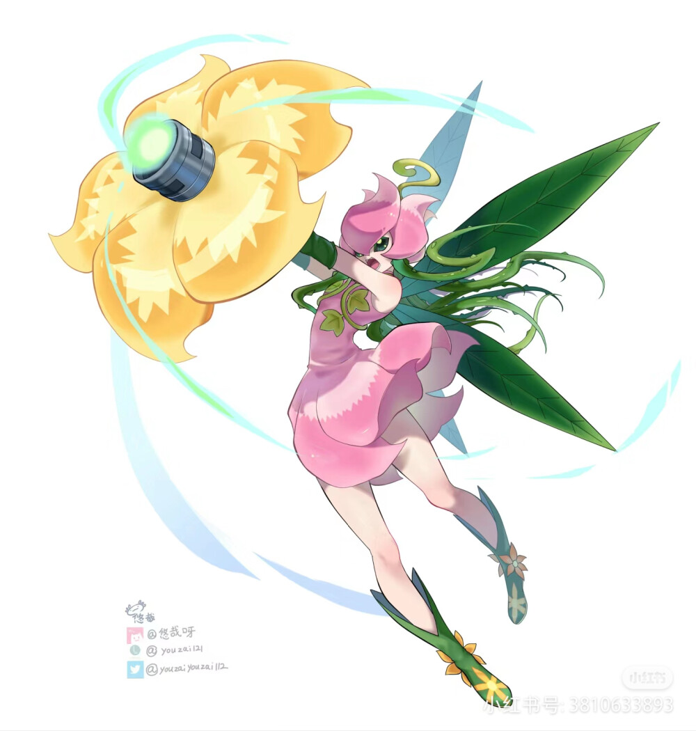 浮球兽5 花仙兽 “完全体”（别名·百合花 诞生·数码兽“妖精型” 招式·花仙炮）