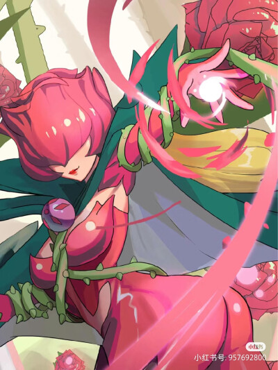 浮球兽6 蔷薇兽 “究极体”（别名·玫瑰花 诞生·花草女王“妖精型” 招式·禁断诱惑）