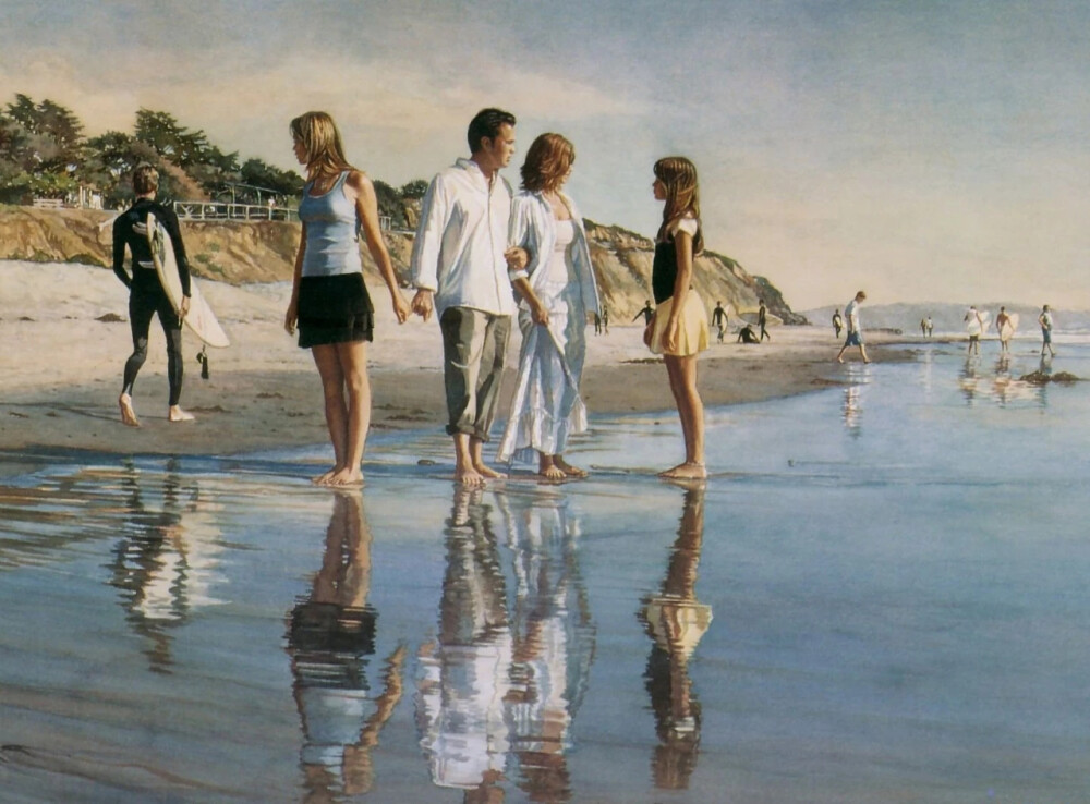 史蒂夫·汉克斯 (Steve Hanks)被公认为当今最优秀的水彩艺术家之一。史蒂夫·汉克斯画作的细节、色彩和写实表现力在水彩这种绘画媒介中是闻所未闻的。柔软的带图案的被子，沙滩上薄薄的海浪上的光影，或者孩子的精致表情——史蒂夫汉克斯比任何人都更能捕捉到这些生活模式。
