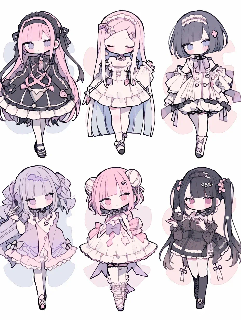 q版洛丽塔绘画素材