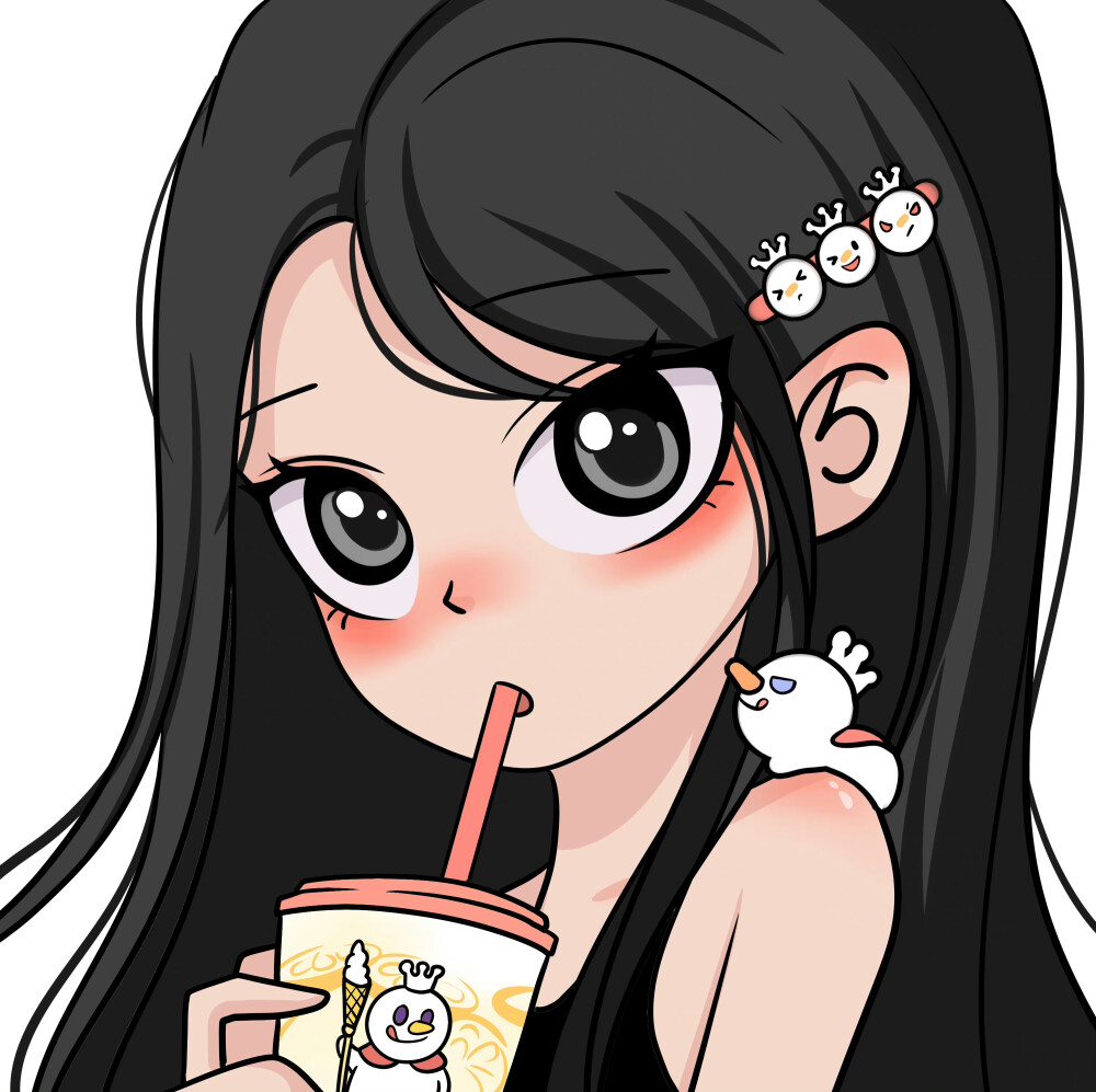 milk tea姐妹
#闺蜜头像##女生头像##插画头像#