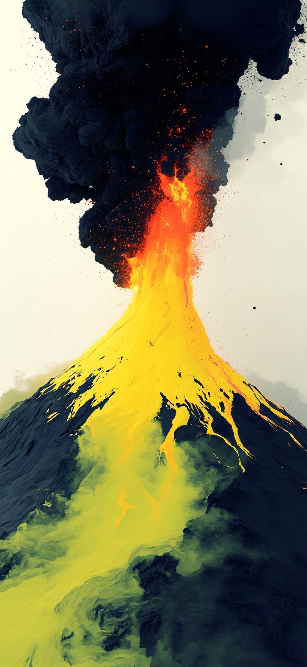 橙色火山