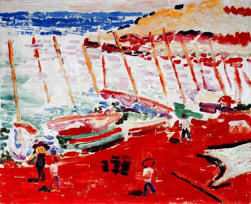 马蒂斯
《红色海滩》（La Plage rouge）
1905年，油画，161.5cmx131cm
英国伦敦考托德研究所弗里达特基金会
