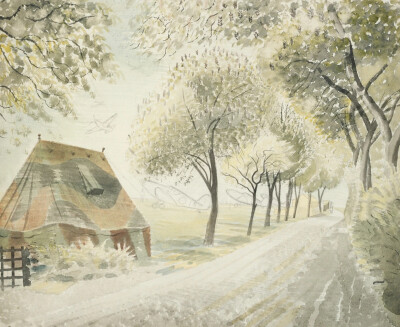 艾里克·拉斐留斯（Eric Ravilious）是一位英国画家，设计师，书籍插画家和木雕家。他在东萨塞克斯郡长大，尤其以他的南方丘陵水彩画和其他英国风景而闻名，这些风景以不同的现代主义情感和清晰度来审视英国风景和艺…