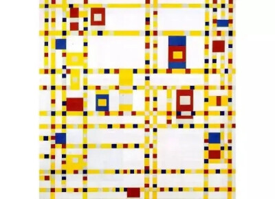 彼埃·蒙德里安，《百老汇爵士乐》，1942-1943年
Piet Cornelies Mondrian, Broadway Boogie-Woogie
