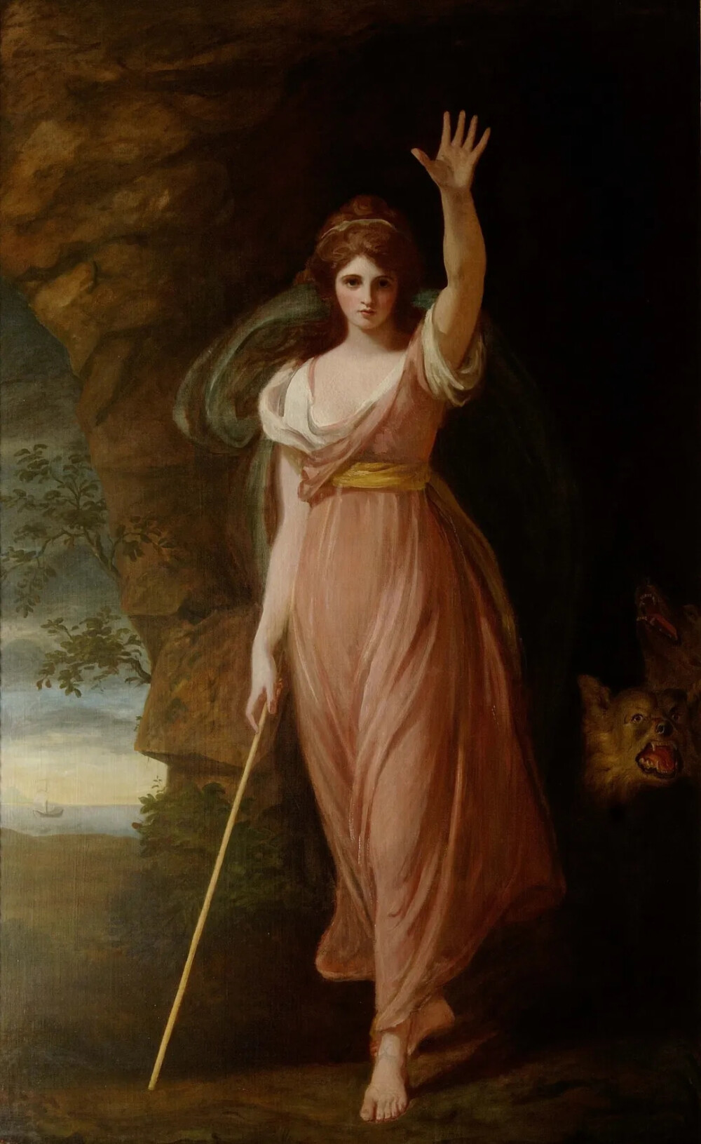 《爱玛·哈特，汉密尔顿夫人，扮演女巫瑟茜》
Emma Hart, Lady Hamilton, as Circe , 1782
