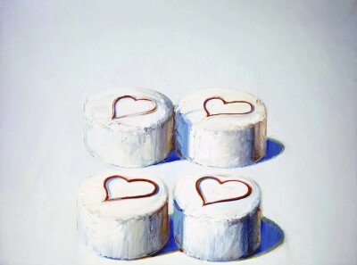 《心形蛋糕》
伟恩·第伯
Heart Cakes, Wayne Thiebaud, 1975
