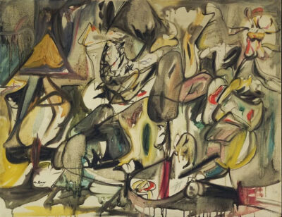 阿希尔·高尔基《洋蓟的叶子是猫头鹰》The Leaf Of The ArtichokeArshile Gorky1944