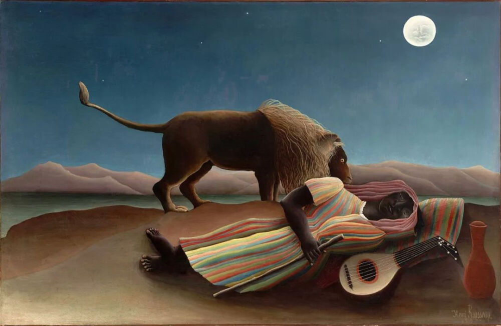 亨利·卢梭《沉睡的吉普赛人》The sleeping gypsyHenri Rousseau1897