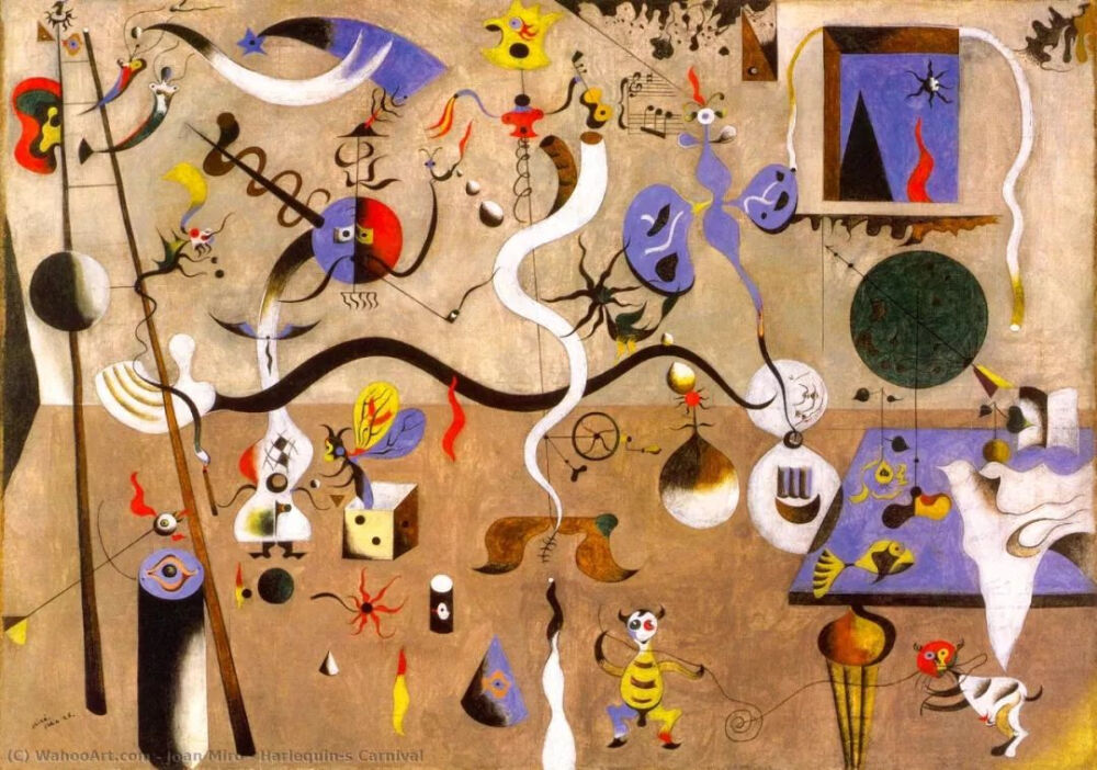 胡安·米罗《哈里昆的狂欢》Carnival of HarlequinJoan Miro1924