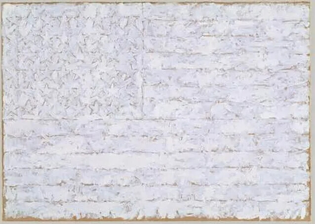 | 《白色旗帜》贾斯伯·琼斯 1955年
 White Flag, Jasper Johns, 1955
