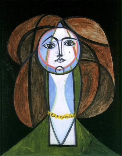 ▲Women with A Yellow Necklace, Pablo Picasso, 1946