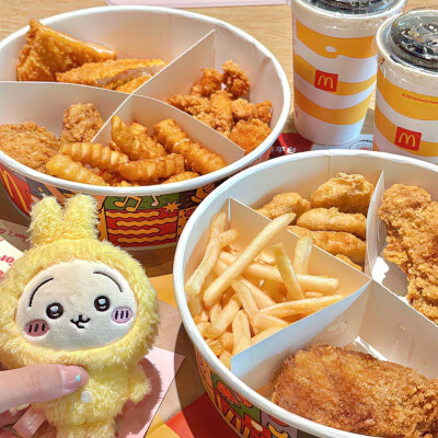 美食背景图║汉堡薯条