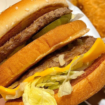 美食背景图║汉堡薯条