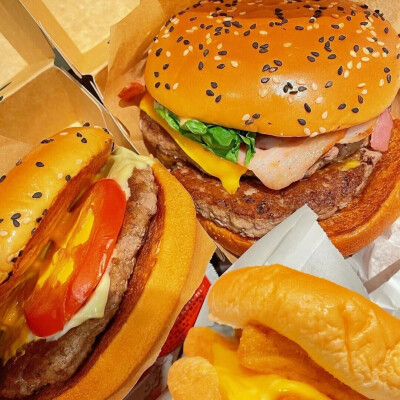 美食背景图║汉堡薯条