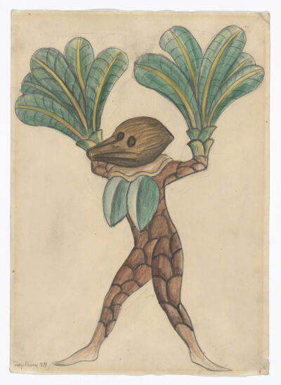 Cocoa Nut,1927,Watercolor and pencil on paper,35.2x24.8cm
