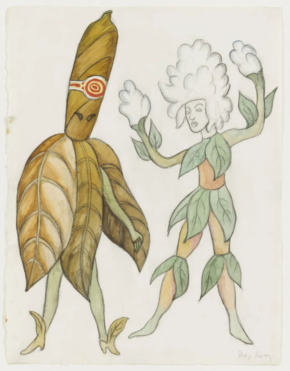 Tobacco–Cotton,1927–32,Watercolor and pencil on paper,42.2x31.8cm
