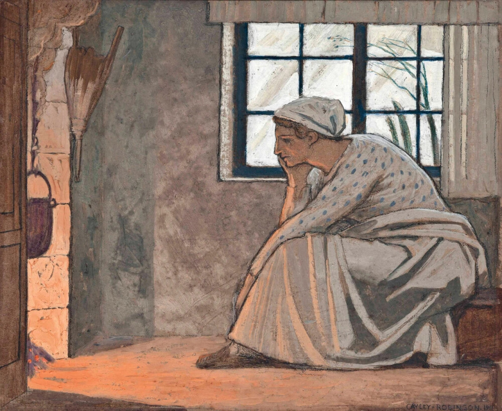 弗雷德里克·凯利·罗宾逊(Frederick Cayley Robinson，1862年8月18日-1927年1月4日)，是一名英国画家、室内设计师、插画家。他出生于布伦特福德。1890年至1892年，他先后就读于圣约翰伍德学院、皇家学院和巴黎朱利安学院。