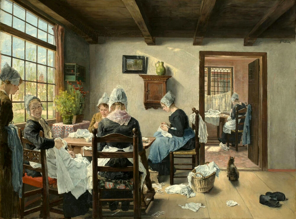 德国画家Fritz von Uhde (German, 1848–1911) 绘画作品欣赏。