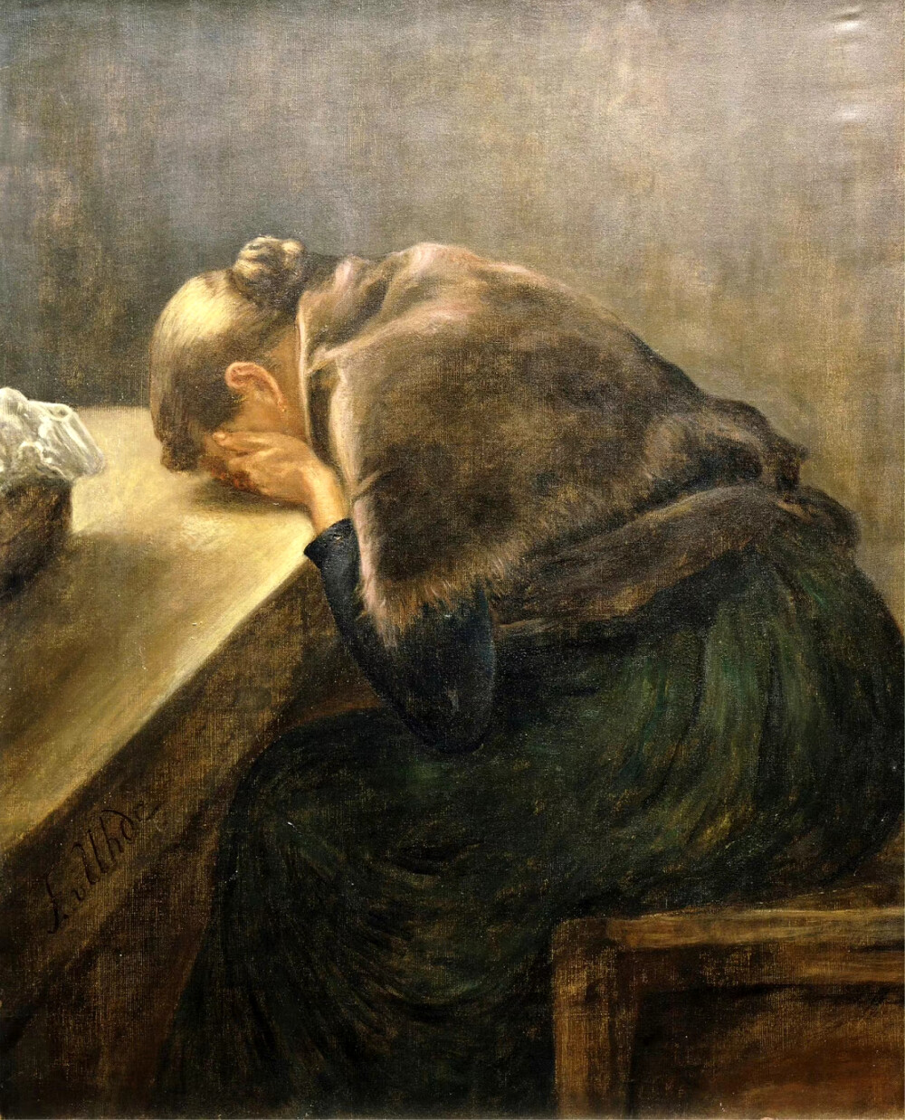 德国画家Fritz von Uhde (German, 1848–1911) 绘画作品欣赏。