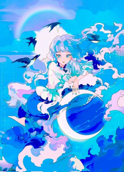 插画师Riness绘画作品#插画##遇见艺术# ​