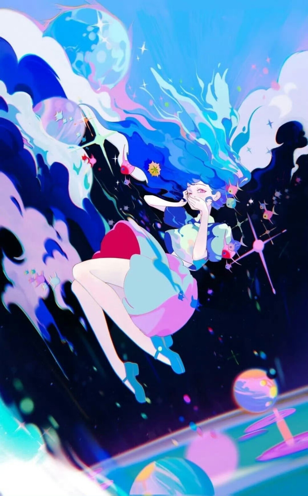 插画师Riness绘画作品#插画##遇见艺术# ​