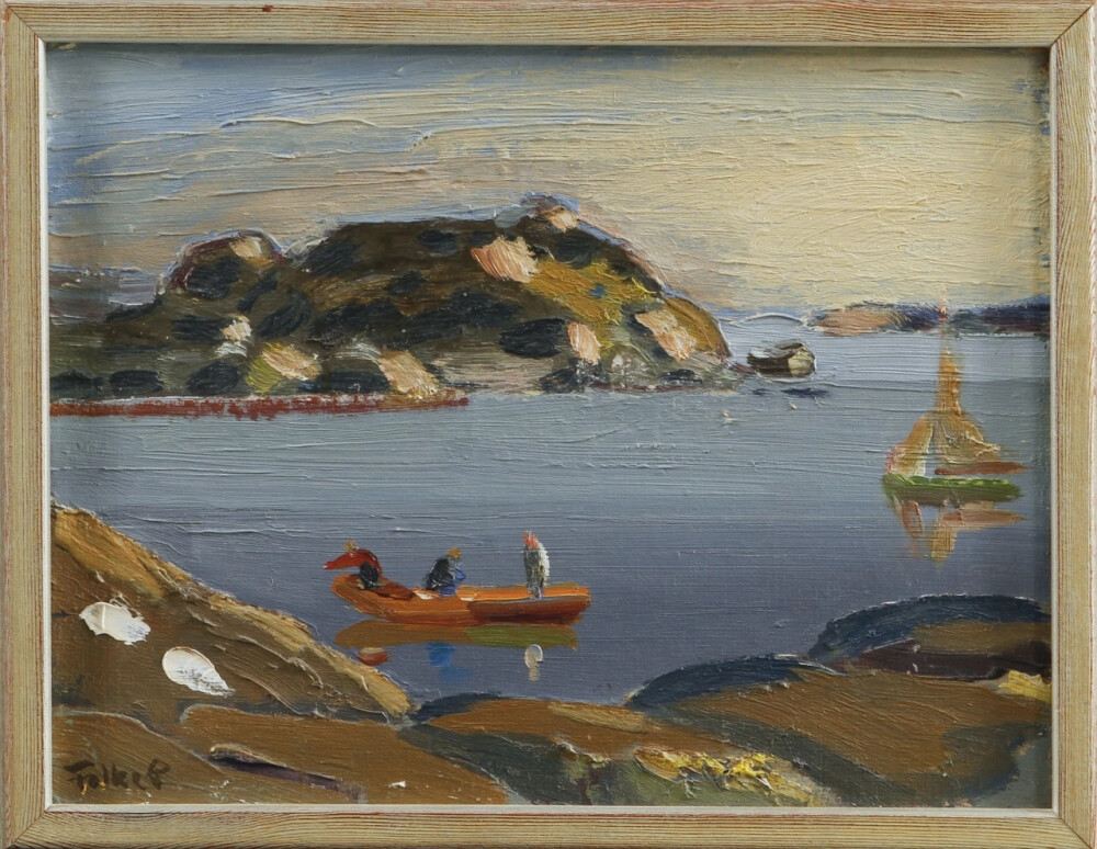 福克·佩尔松（Folke Persson）是瑞典画家，他的作品是1936年夏季奥运会艺术比赛绘画比赛的一部分。福克·佩尔松的作品曾多次拍卖，实际价格从956美元到1379美元不等，具体取决于艺术品的尺寸和媒介。自2011年以来，这位艺术家在哥德堡港口与 Viking的拍卖纪录为1379美元，于2011年在Göteborgs Auktionsverk售出。这位艺术家于1993年去世。
