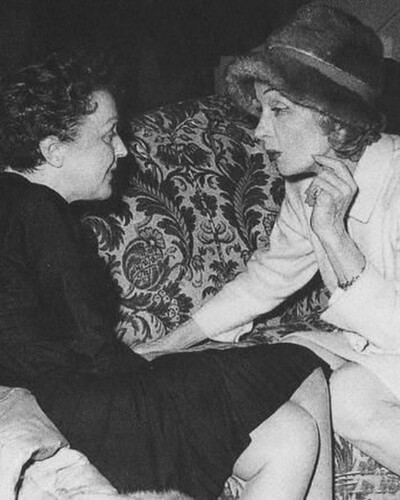 Edith Piaf and Marlene Dietrich