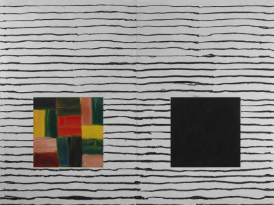 肖恩·斯库利，《触碰 Tocando》
铝板、油粉彩，300 × 400 cm
2021 ©Sean Scully，致谢艺术家及里森画廊
