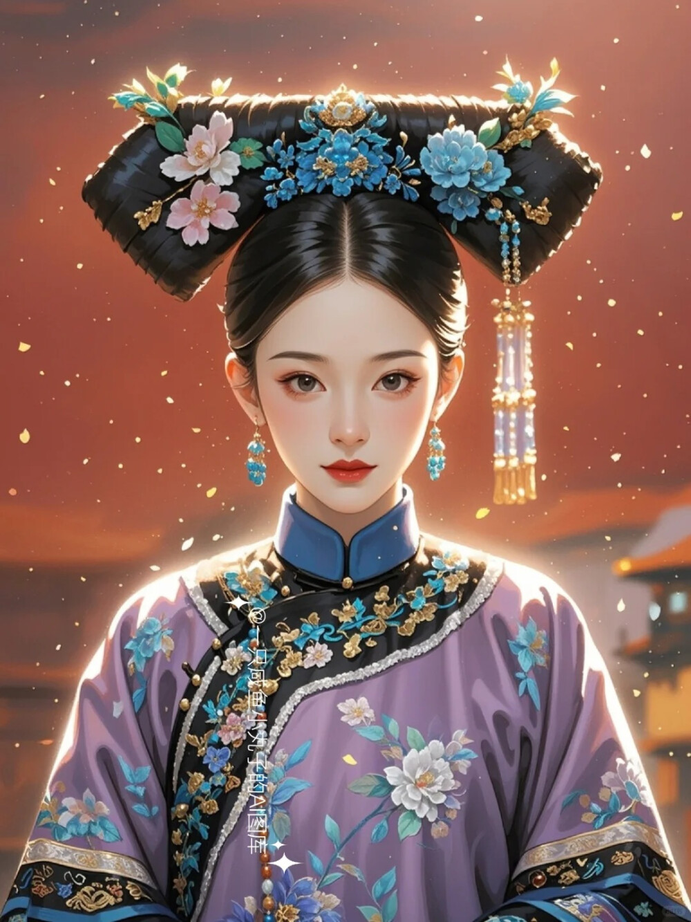 宫廷佳人清宫美人古装手绘ai手绘