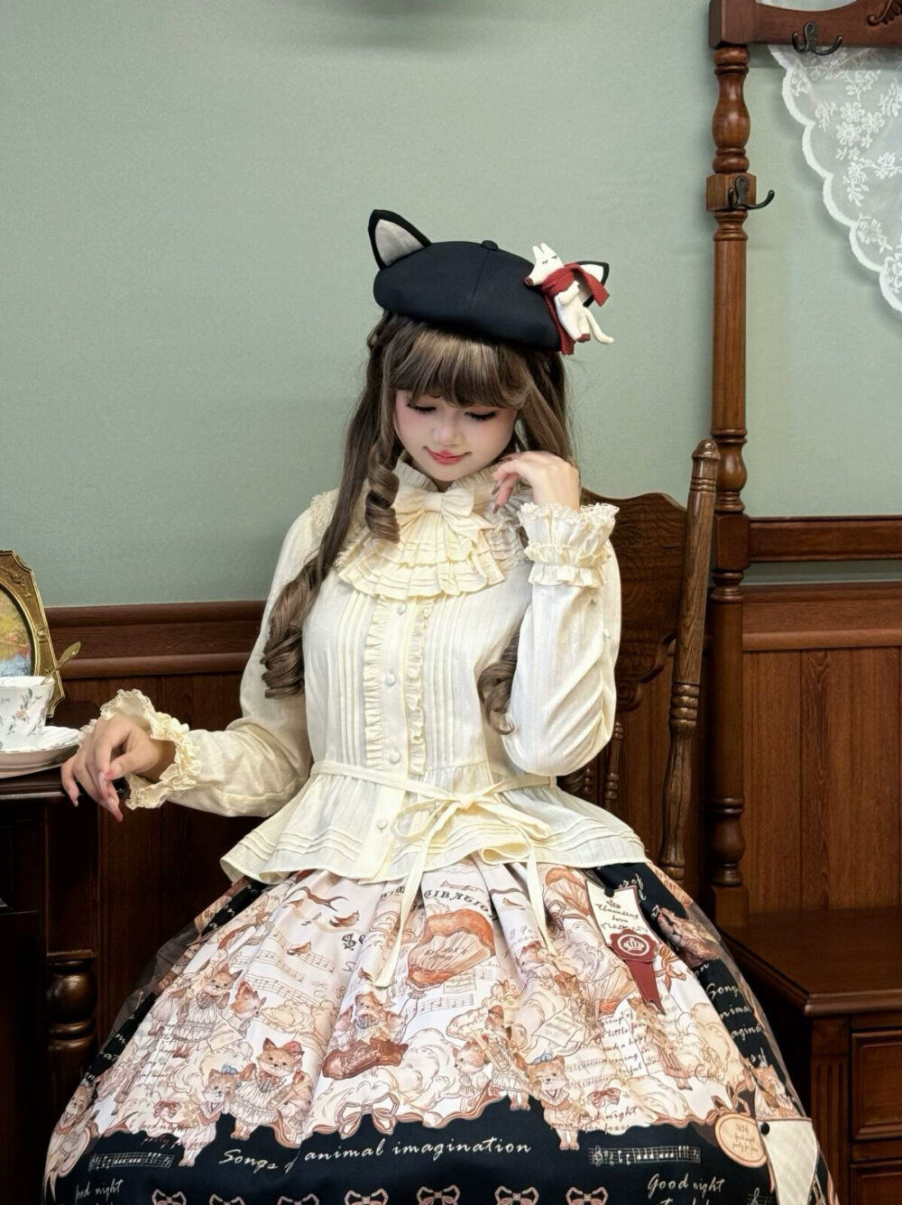 感觉单sk也是很貌美的嘞，好看，冲冲冲。红色款真的还挺日常的好看
#lolita原创设计 #吃我一波lolita安利 #Lolita日常 