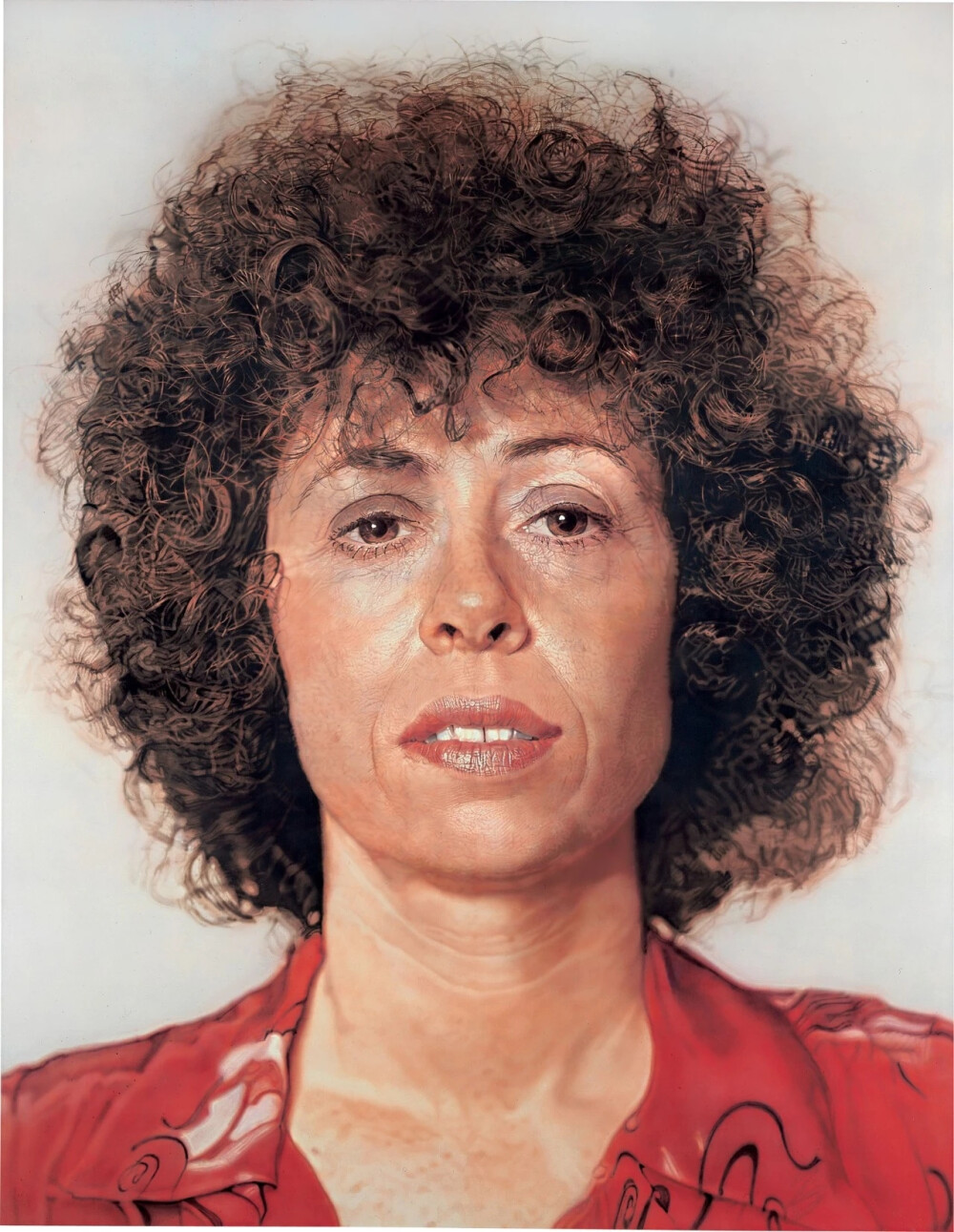 查克·克劳斯（Chuck Close，1940年7月5日-2021年8月19日），生于美国华盛顿州门罗市，曾就学于华盛顿大学、耶鲁大学、维也纳造型艺术学院，是一位美国人物肖像画家，美国超级写实主义画家，照相现实主义的代表画家。