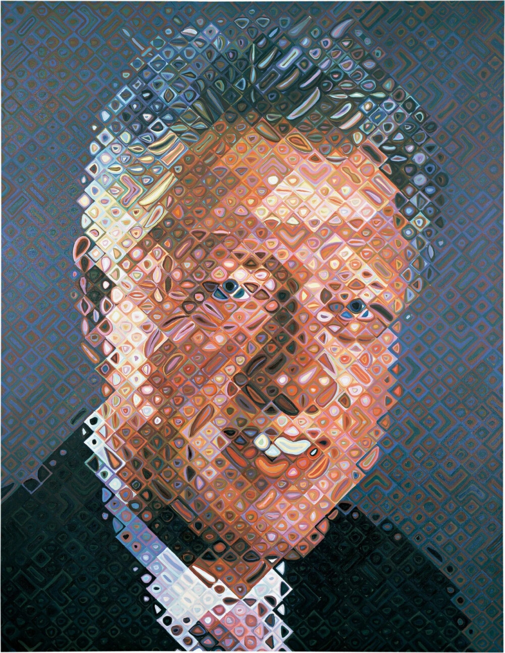 查克·克劳斯（Chuck Close，1940年7月5日-2021年8月19日），生于美国华盛顿州门罗市，曾就学于华盛顿大学、耶鲁大学、维也纳造型艺术学院，是一位美国人物肖像画家，美国超级写实主义画家，照相现实主义的代表画家。