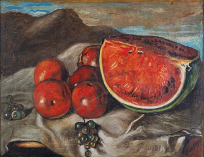 Still life,1966,Oil painting on canvas,30.5x40.5cm