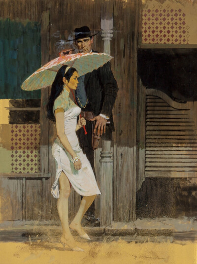 罗伯特·麦金尼斯（Robert McGinnis）美国艺术家和插画家。他擅长描绘女性人物，写实主义为其主要绘画风格，画作中的笔触细腻丰富、精致唯美，具有浪漫主义色彩。他的主要作品是“麦金尼斯的书籍插图”，（包括约1200…