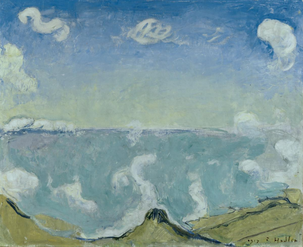 费迪南德·霍德勒
Caux mit aufsteigenden Wolken 景观，1917年
“卡（Caux）与上升的云”
